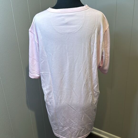 Tailorbyrd pink pique short sleeve henley. Soft stretch modal/polyester. XL - Picture 3 of 6